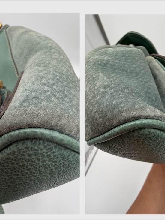 Gucci Vintage Bamboo Mini Backpack Teal Suede 003 2058 0030 main image 12